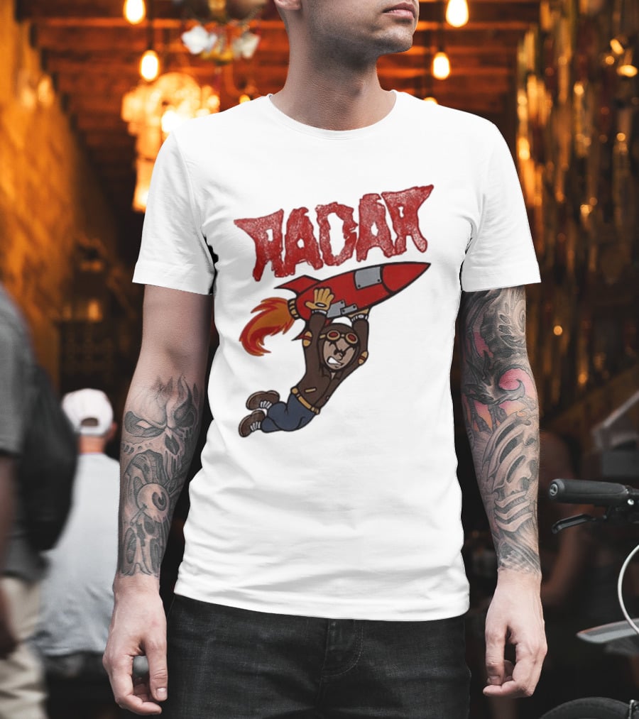 Radar Rocket Cartoon Pilot Heat Seekers T-Shirt