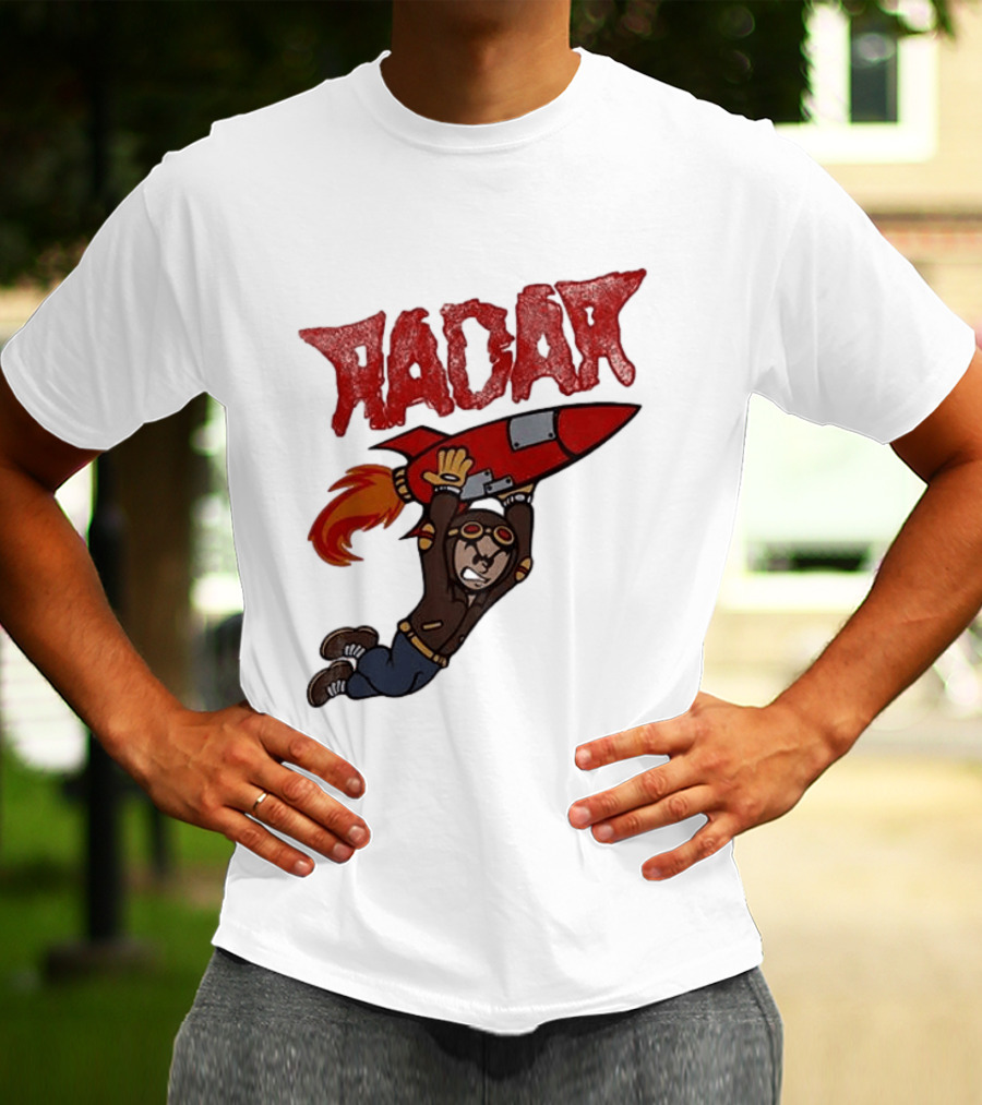Radar Rocket Cartoon Pilot Heat Seekers T-Shirt
