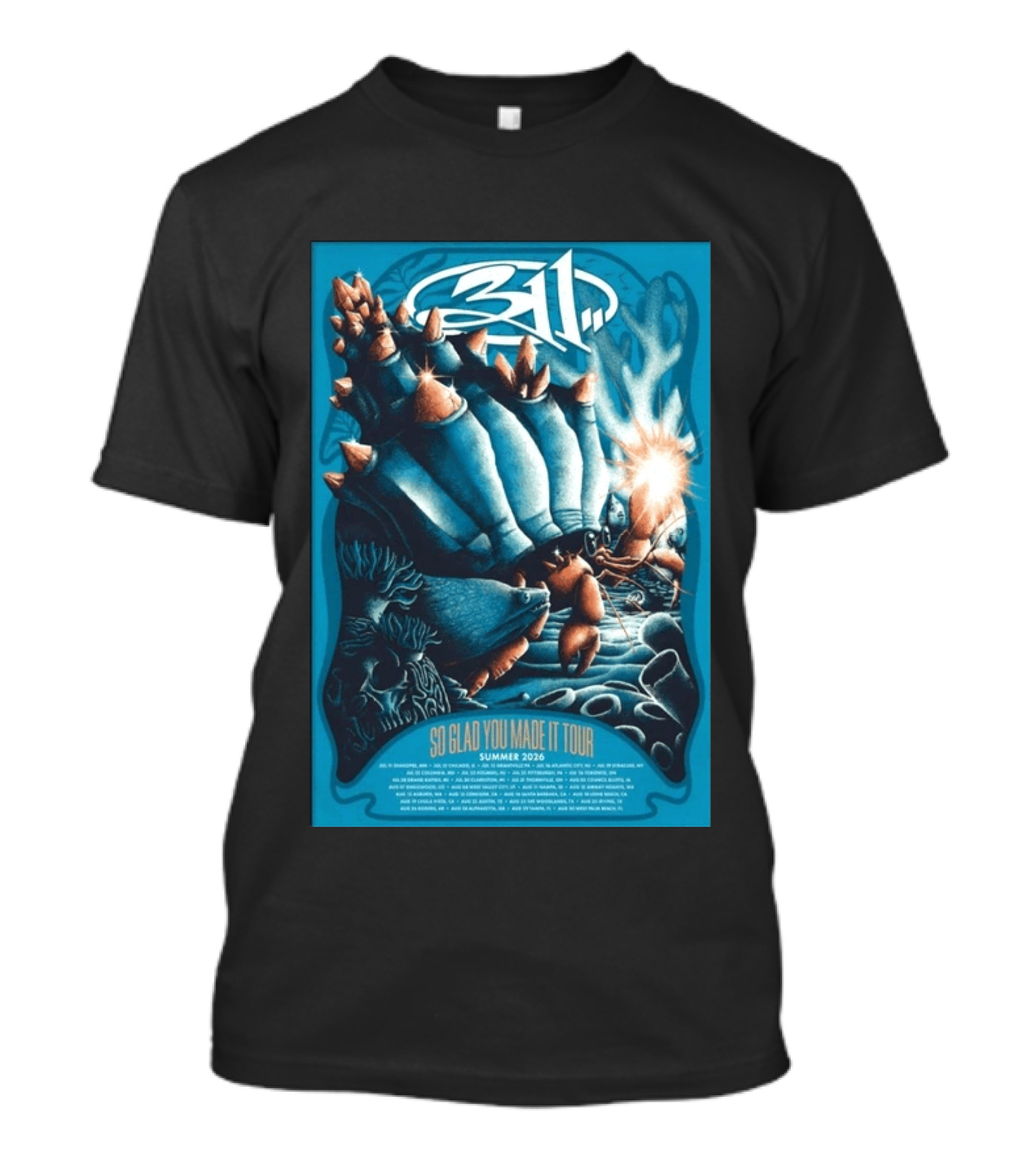 311 So Glad You Made It Tour Summer 2026 Concert Dates Locations T-Shirt