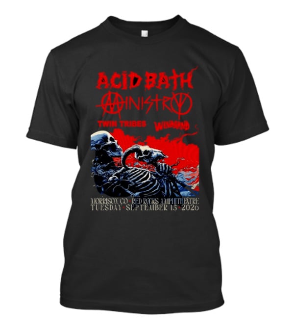 Acid Bath Ministry Twin Tribes Windhand Red Rocks Amphitheatre September 2026 Concert T-Shirt