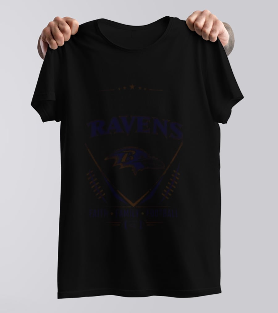 Baltimore Ravens Faith Family Football Fan Gear T-Shirt