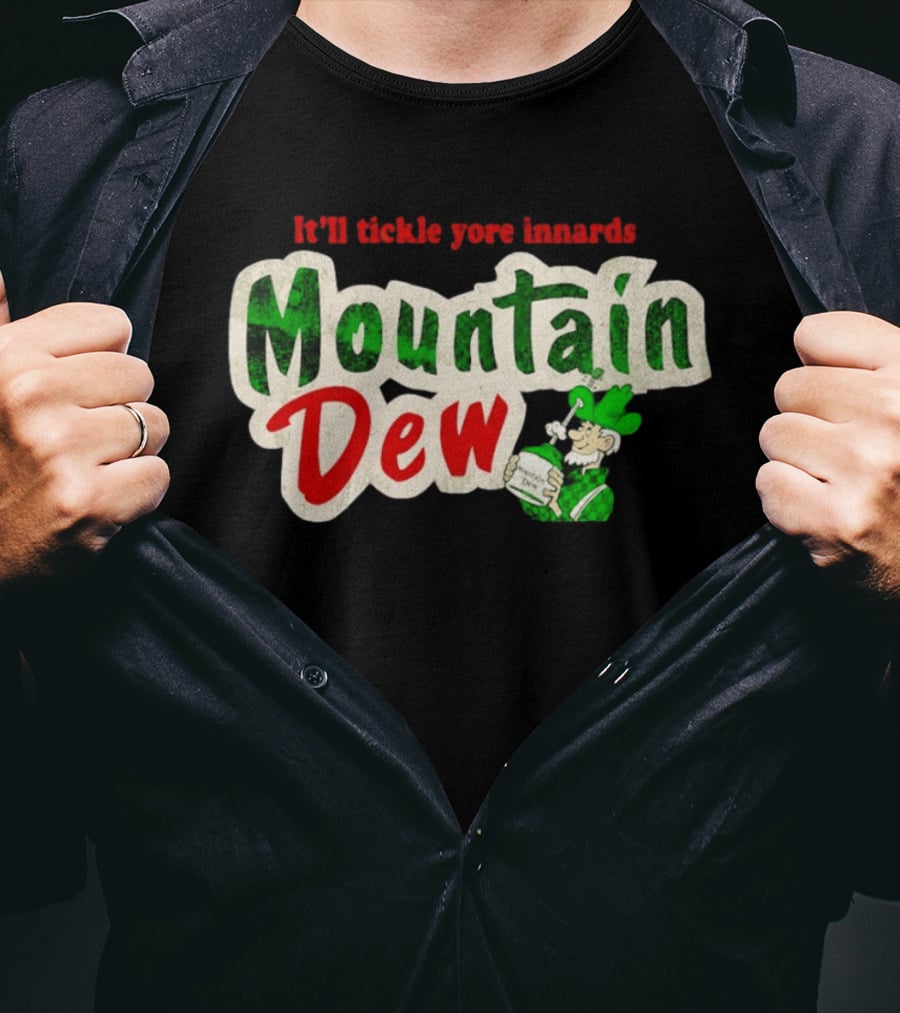 It'll Tickle Yore Innards Mountain Dew Classic Vintage Look T-Shirt