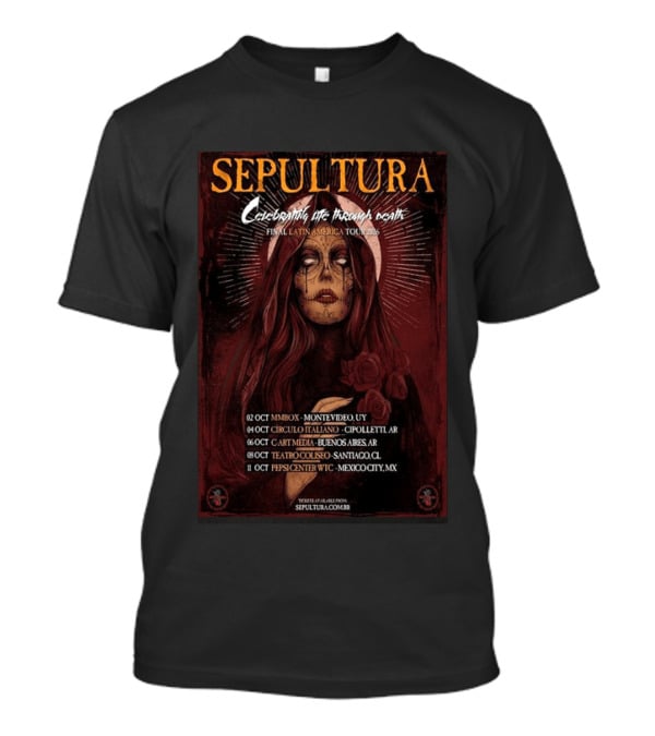 Sepultura Celebrating The Thorn Of Death Final Latin America Tour 2026 T-Shirt