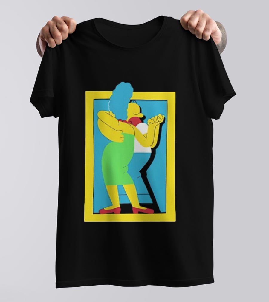 Simps Dance Iconic Cartoon Couple Embrace T-Shirt
