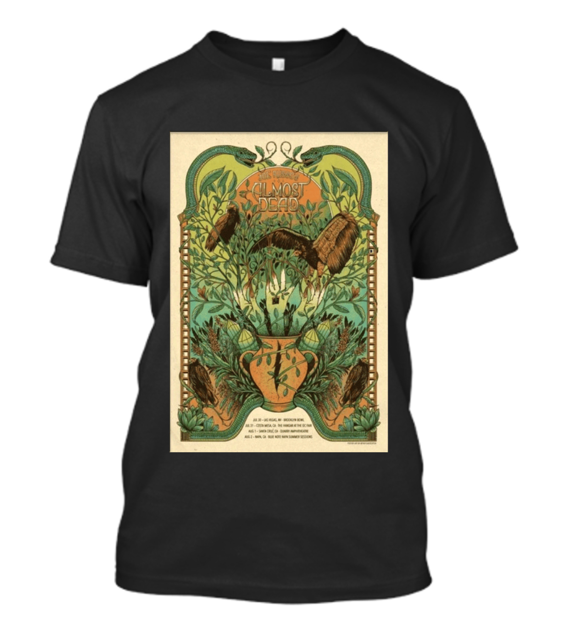 Joe Russo's Almost Dead 2026 Summer Tour Las Vegas Asheville Santa Cruz Denver T-Shirt