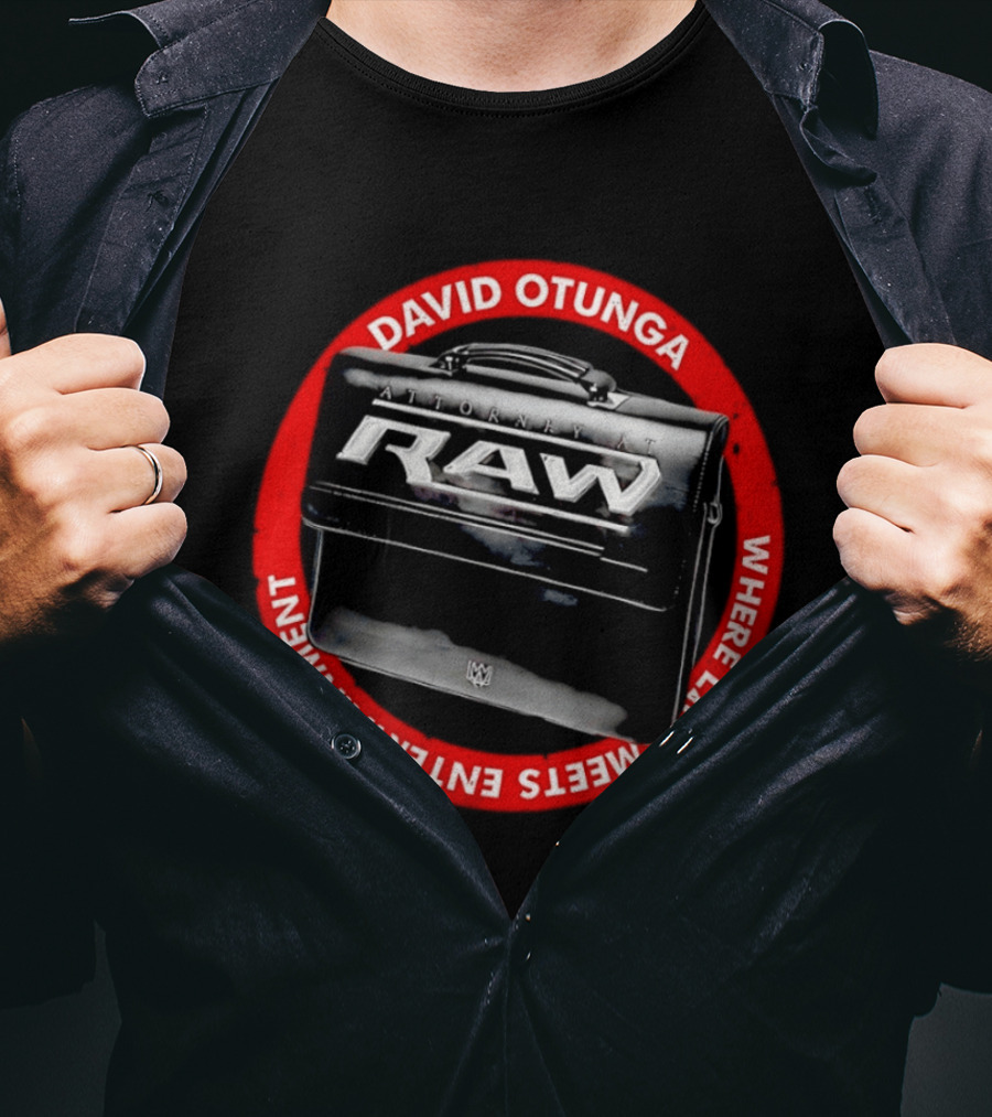 David Otunga Raw Attorney Briefcase Where Law Meets Entertainment T-Shirt