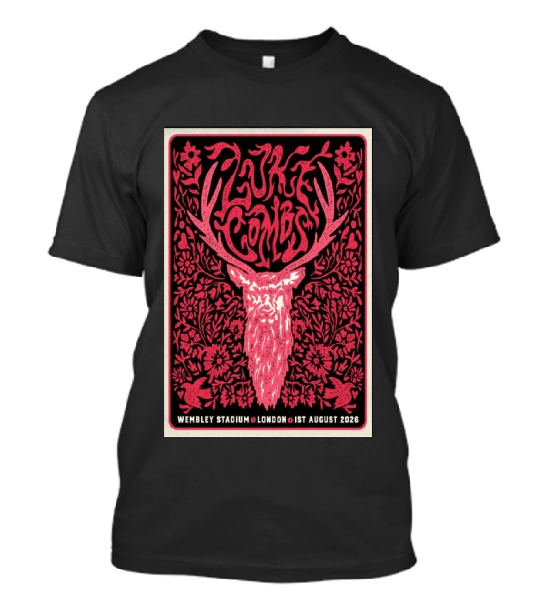 Luke Combs Wembley Stadium London 1st August 2026 Floral Antler T-Shirt