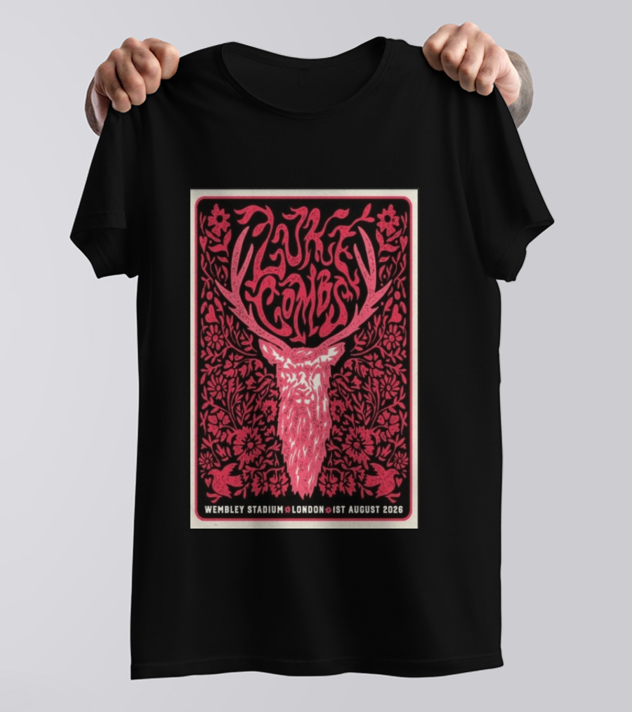 Luke Combs Wembley Stadium London 1st August 2026 Floral Antler T-Shirt