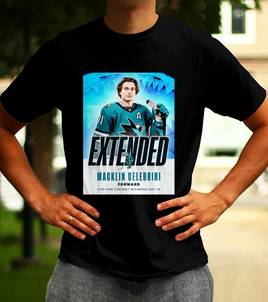 Extended Macklin Celebrini Forward Five Year Contract Beginning 2027 28 T-Shirt