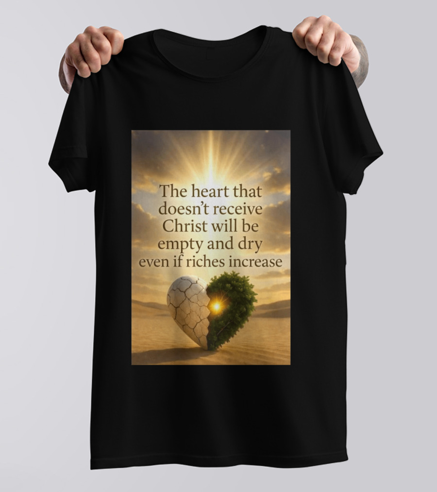 The Heart Doesn't Receive Christ Will Be Empty And Dry Even If Riches Increase Perfect Christian Spiritual Wisdom T-Shirt