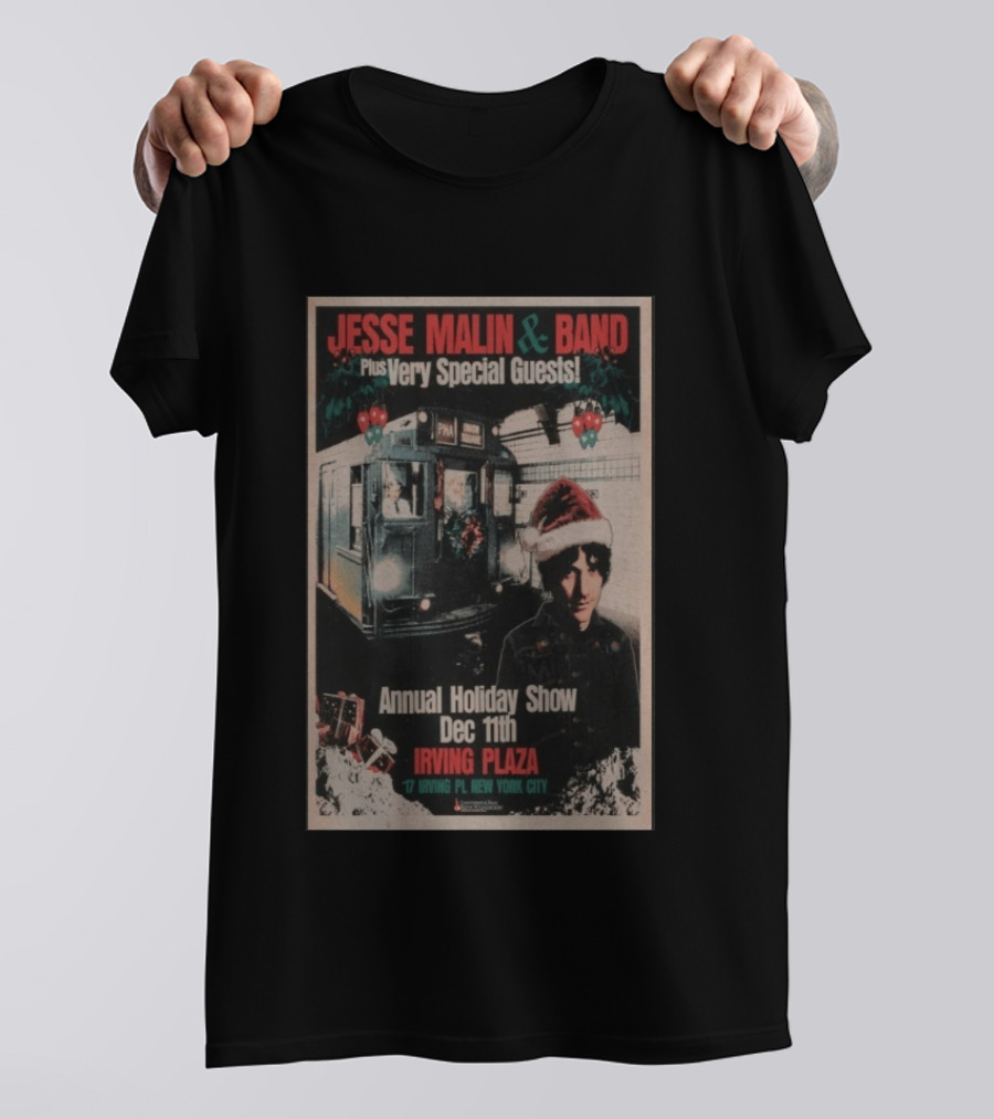 Jesse Malin & Band Special Guests Annual Holiday Show Dec 11th Irving Plaza New York City T-Shirt