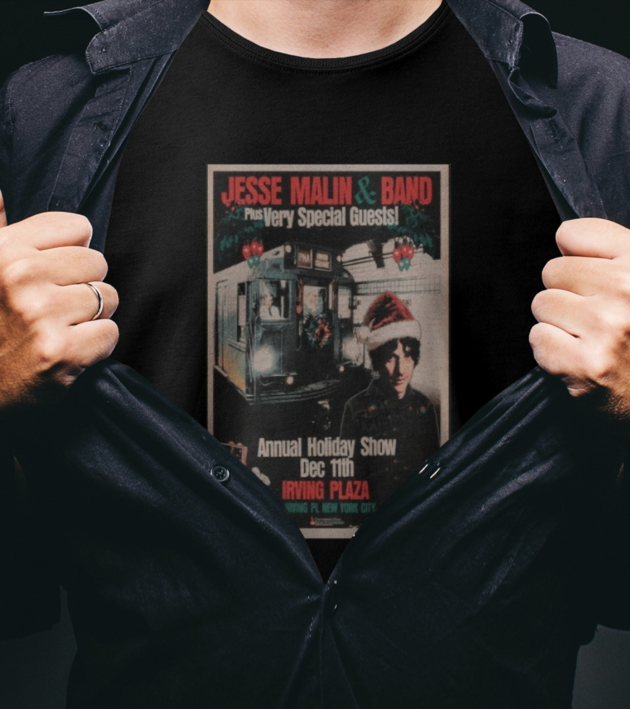 Jesse Malin & Band Special Guests Annual Holiday Show Dec 11th Irving Plaza New York City T-Shirt
