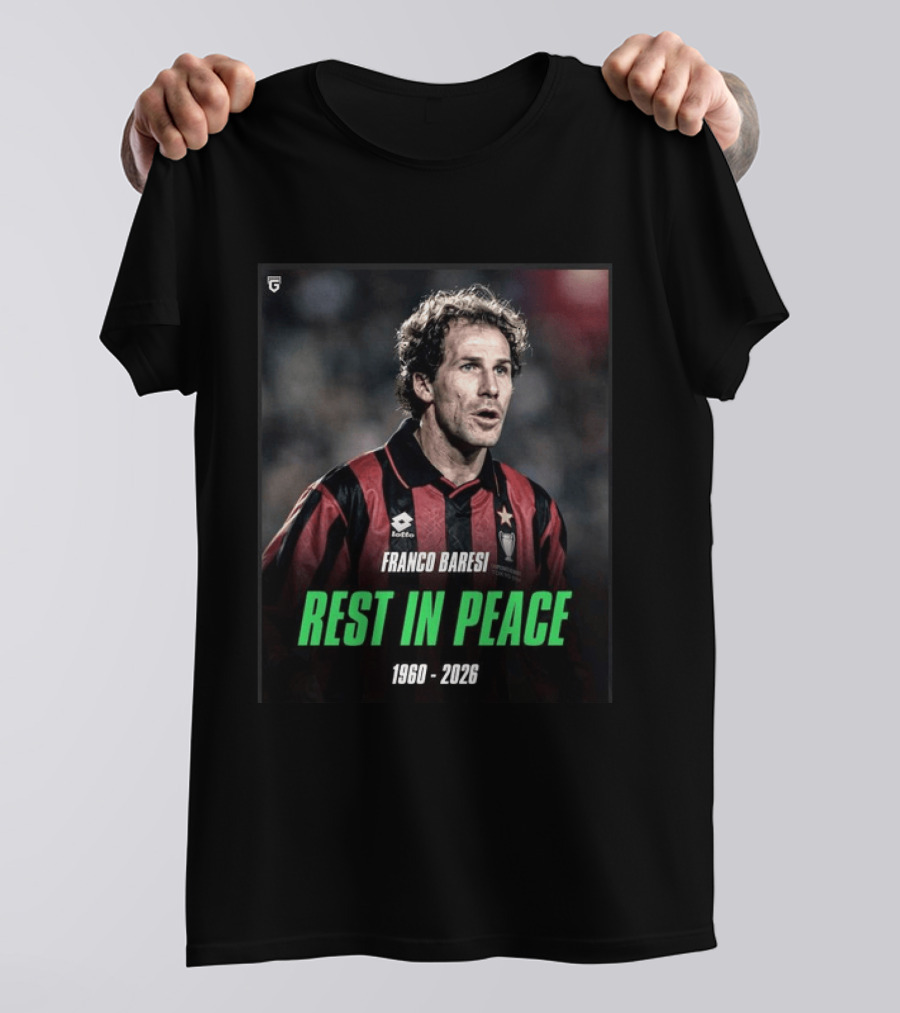 Franco Baresi Rest In Peace 1960 2026 Legendary Footballer Memorial T-Shirt