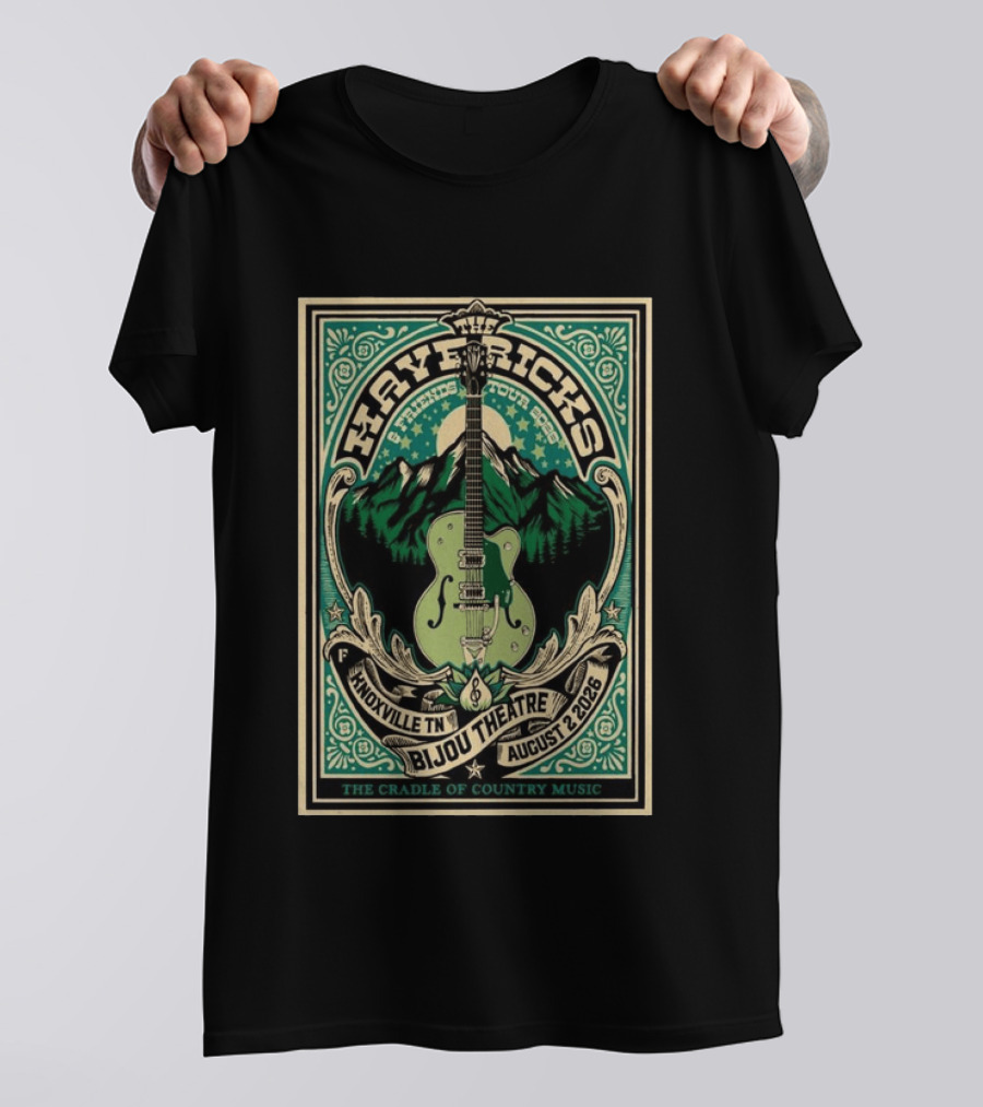 The Mavericks Brand New Day Tour 2026 Knoxville TN Bijou Theatre August 2 Cradle Of Country Music T-Shirt