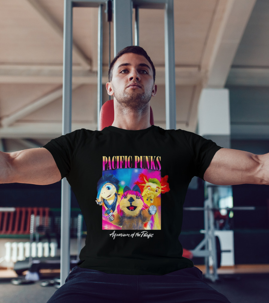 Pacific Punks Aquarium Of The Pacific Puppet Characters Colorful T-Shirt