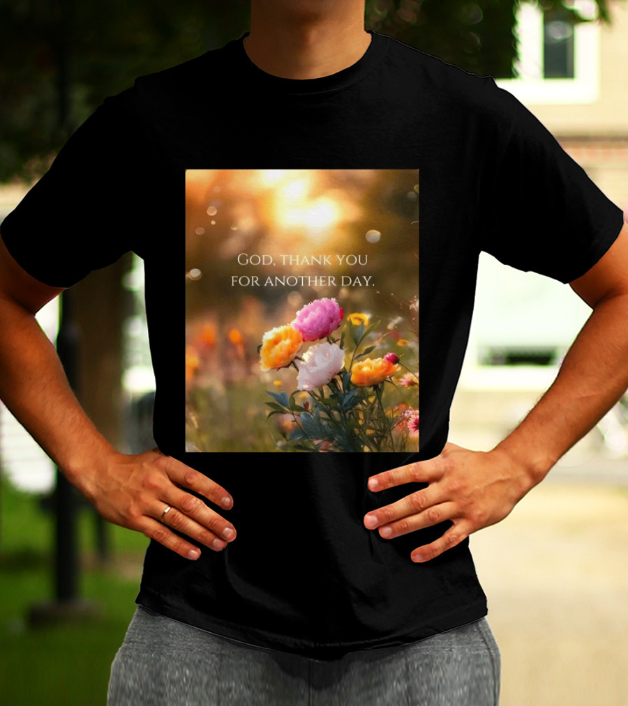 God Thank You For Another Day Flower Sunrise T-Shirt