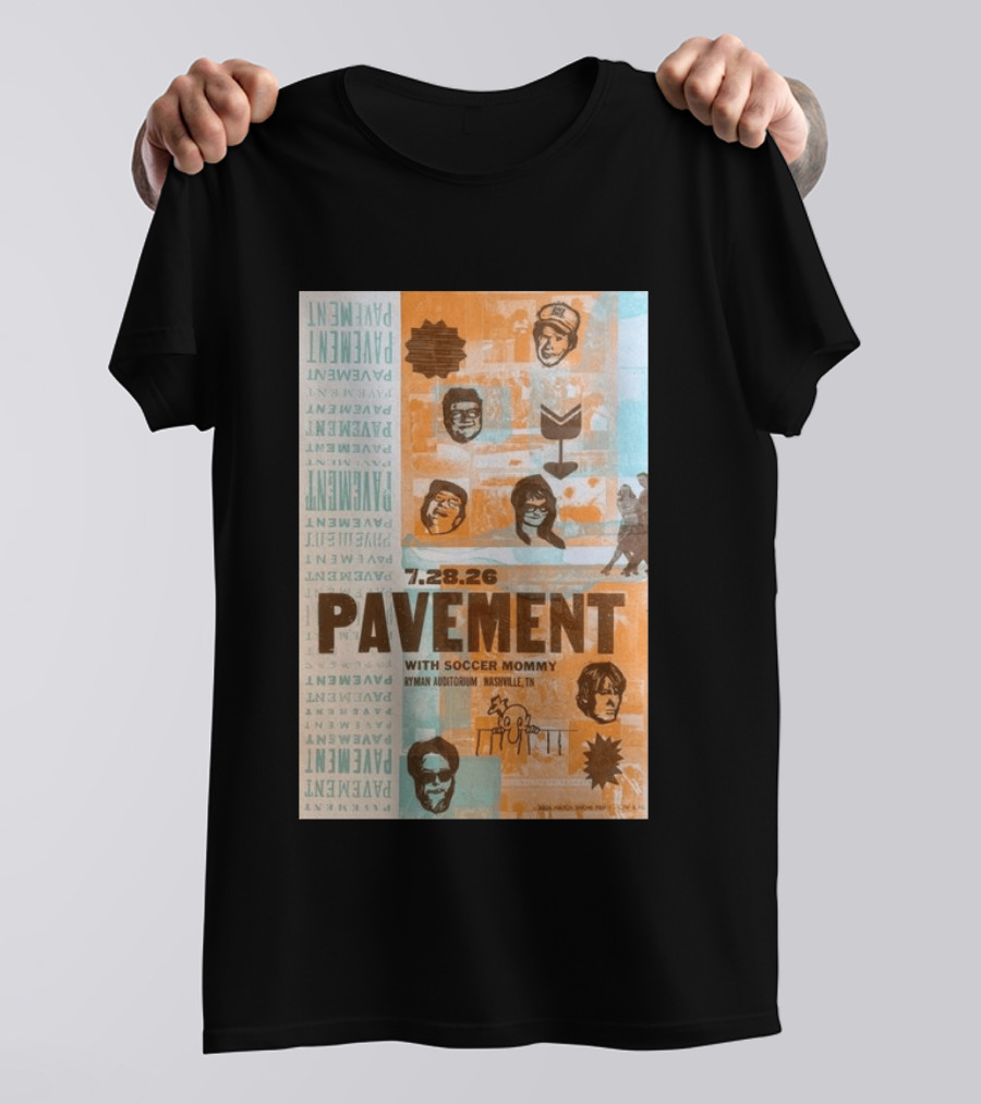 Pavement With Soccer Mommy Ryman Auditorium Nashville July 28 2026 T-Shirt
