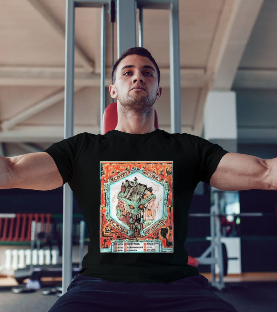 Pop Crypt Crypto Graphic Cube PC Music Brain Dead 2026 Tour New York Los Angeles London T-Shirt