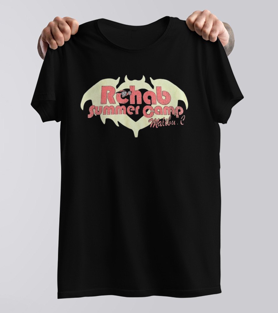 Rehab Summer Camp Malibu C Distressed Bat Wing T-Shirt