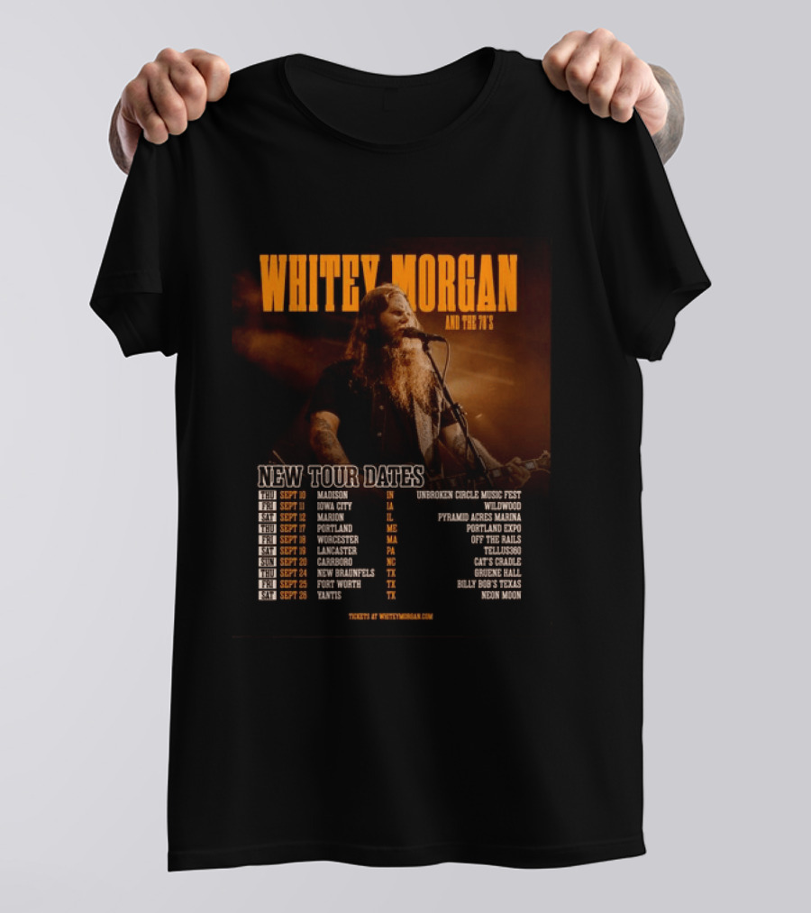 Whitey Morgan And The 78's New Tour Dates 2026 Concert Schedule T-Shirt