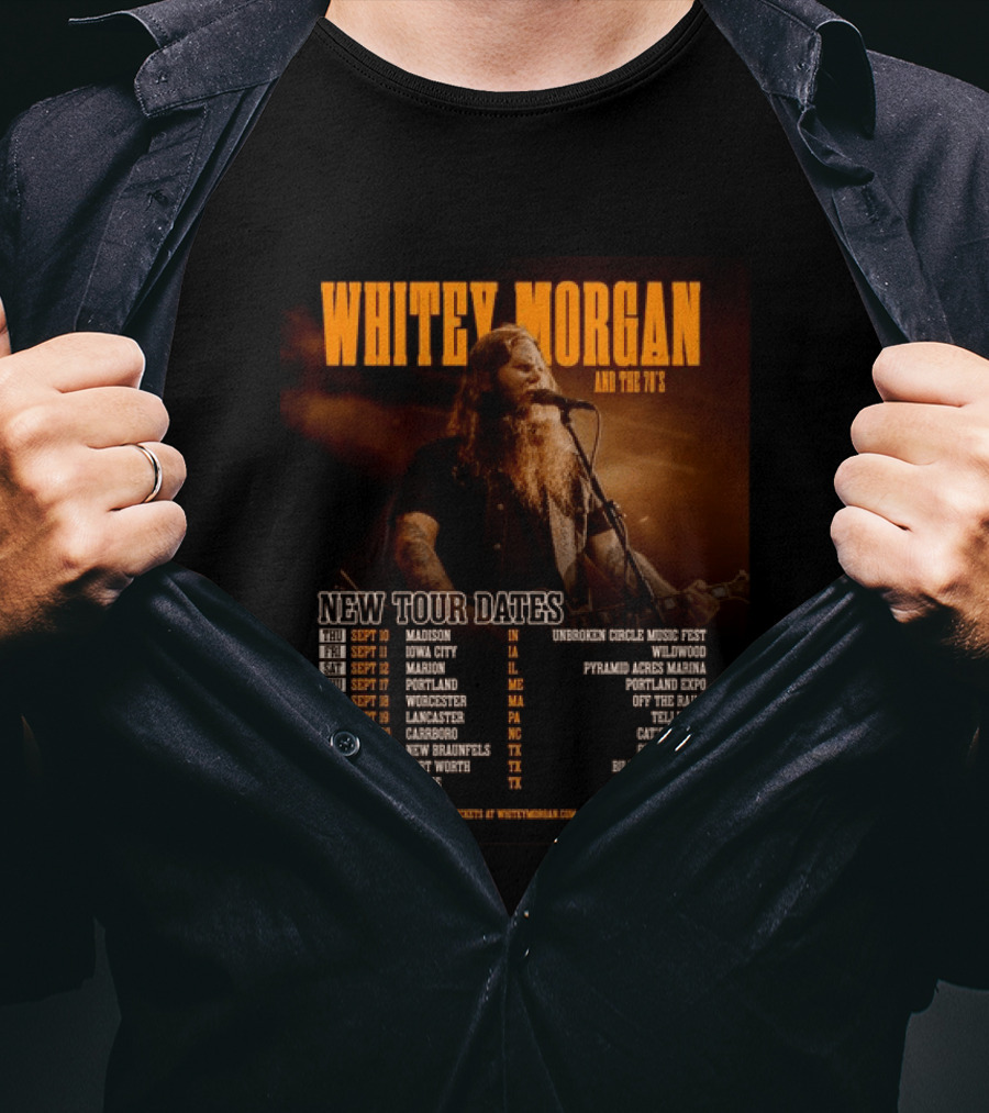 Whitey Morgan And The 78's New Tour Dates 2026 Concert Schedule T-Shirt