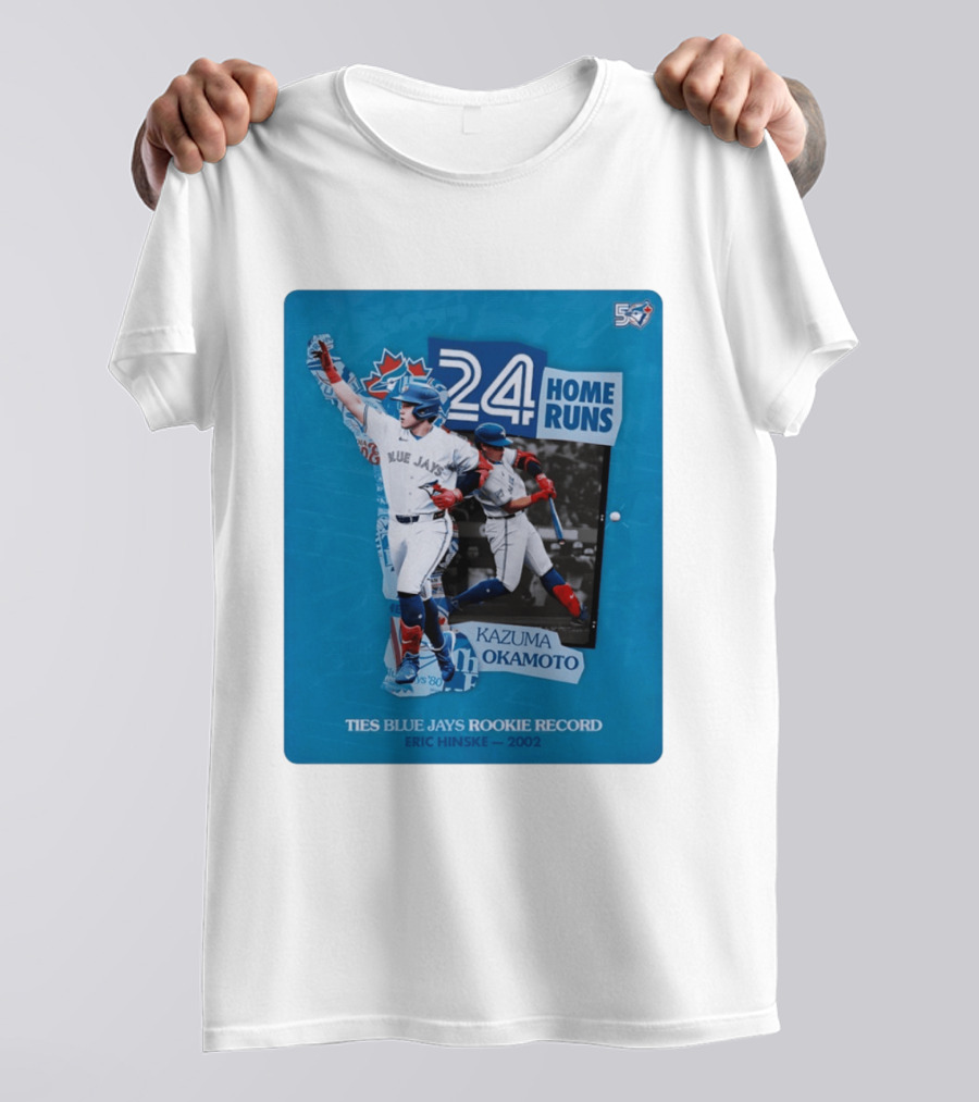 Kazuma Okamoto 24 Home Runs Ties Blue Jays Rookie Record Eric Hinske 2002 T-Shirt