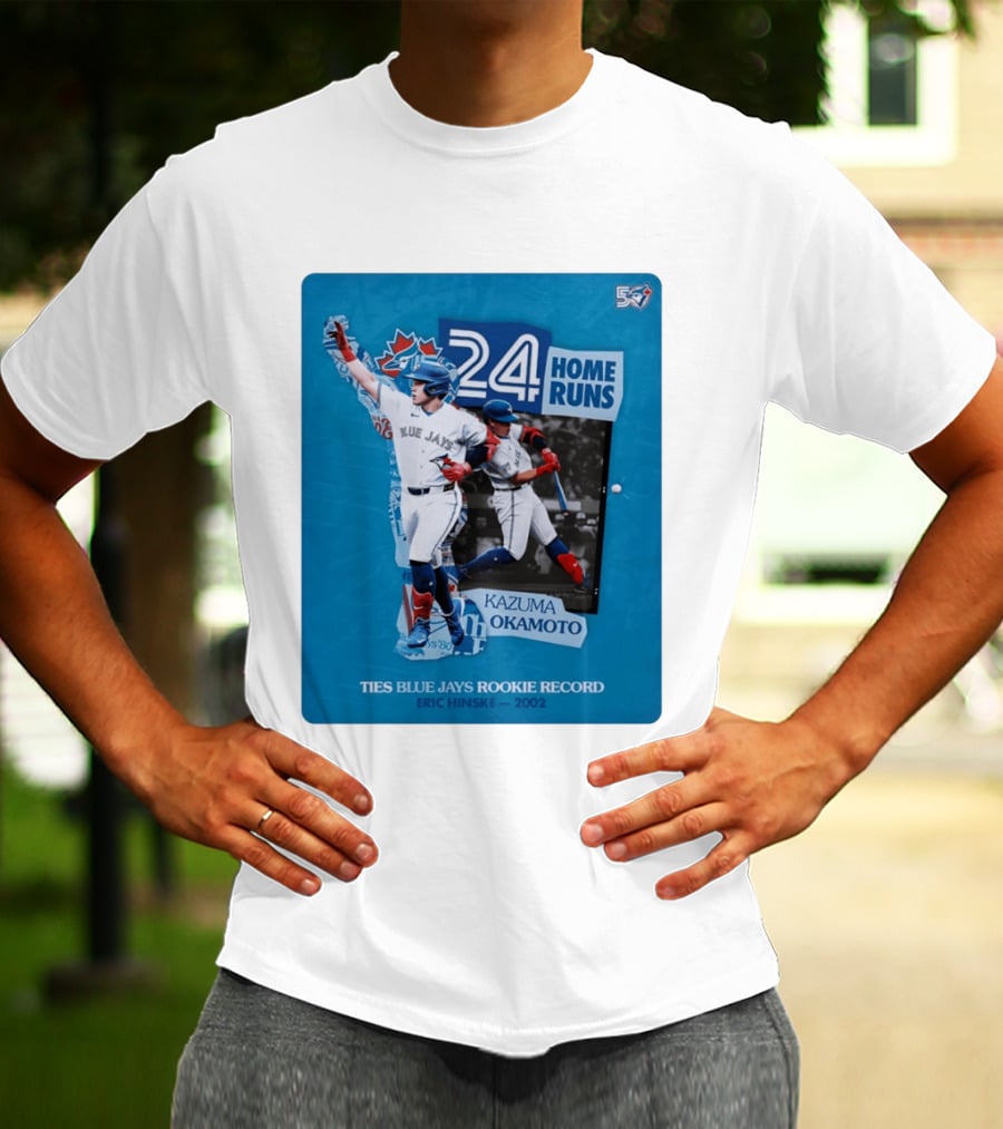 Kazuma Okamoto 24 Home Runs Ties Blue Jays Rookie Record Eric Hinske 2002 T-Shirt