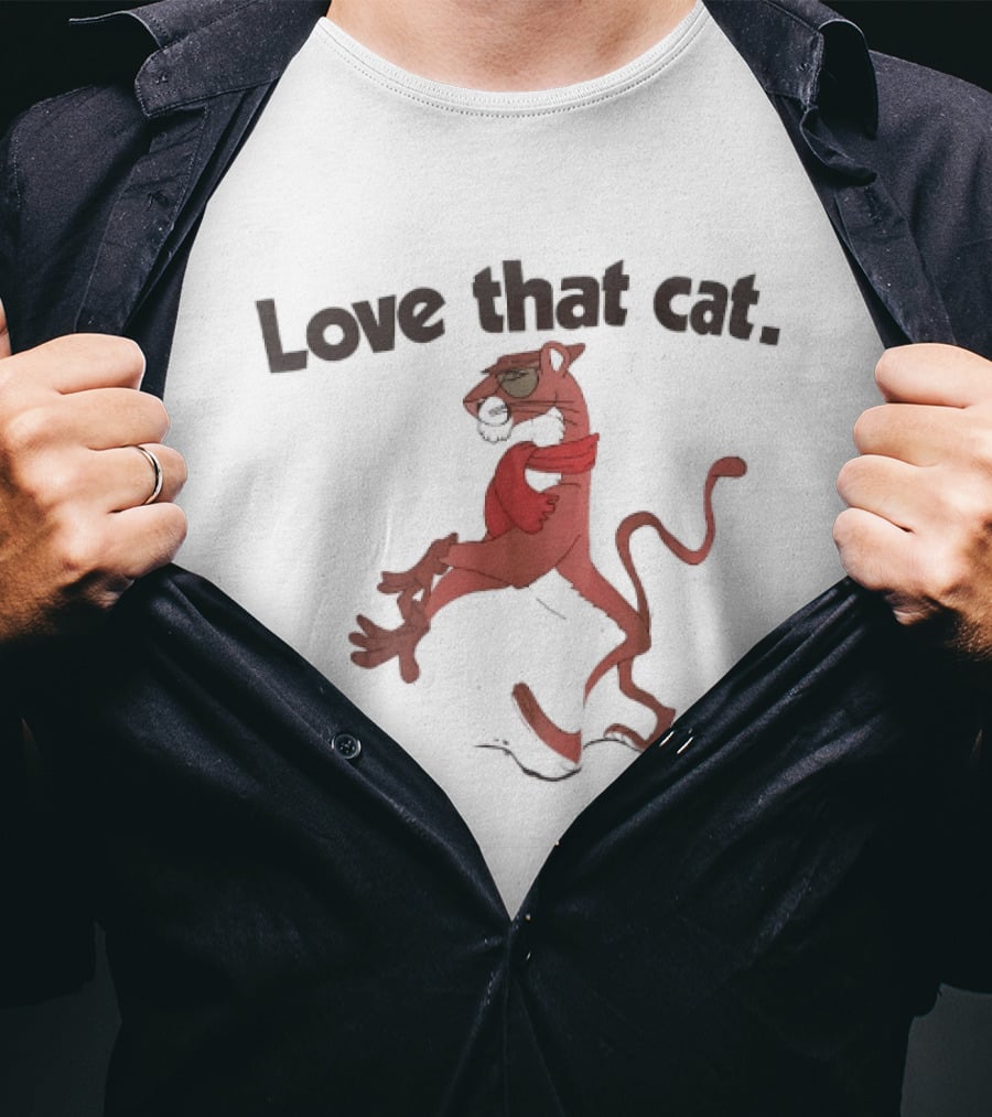 Love That Cat Cool Pink Panther T-Shirt