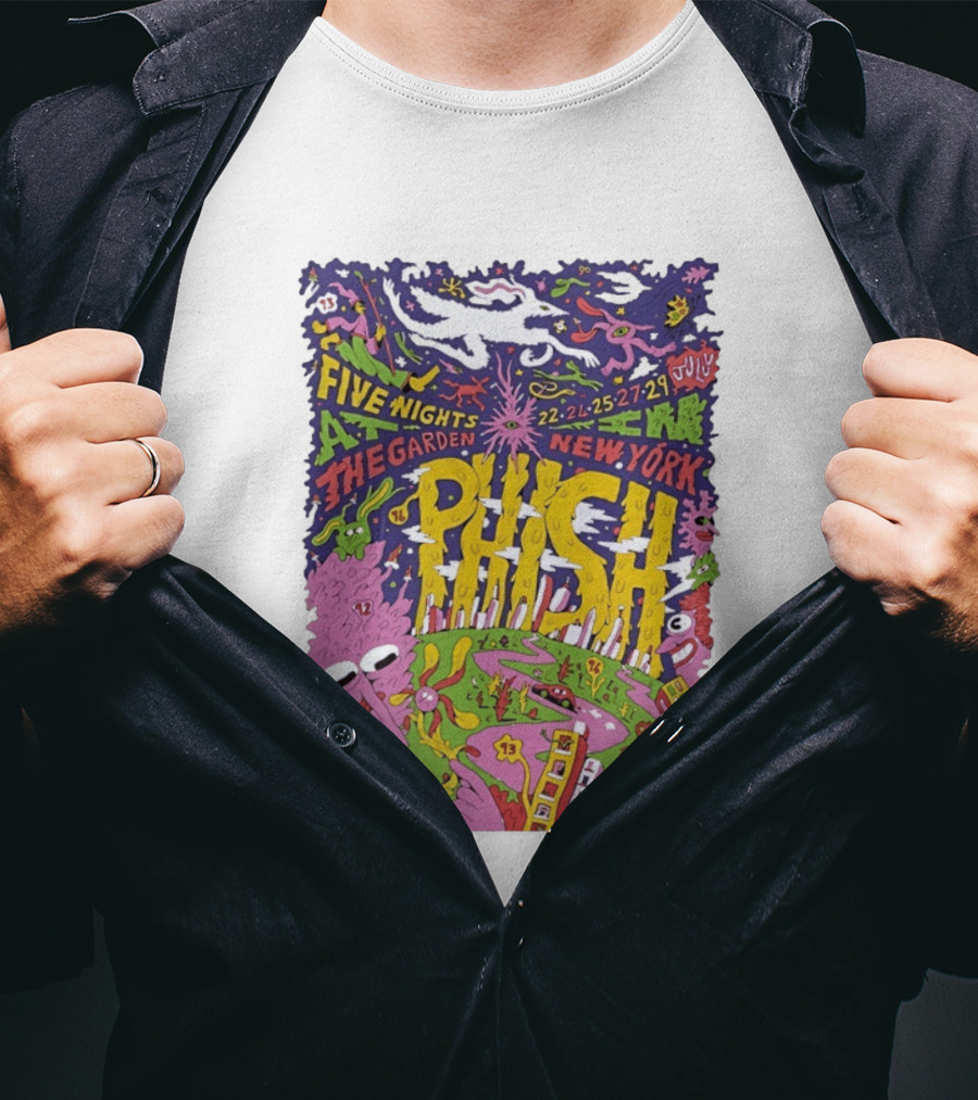 Phish Five Nights At The Garden New York July 2023 Concert T-Shirt