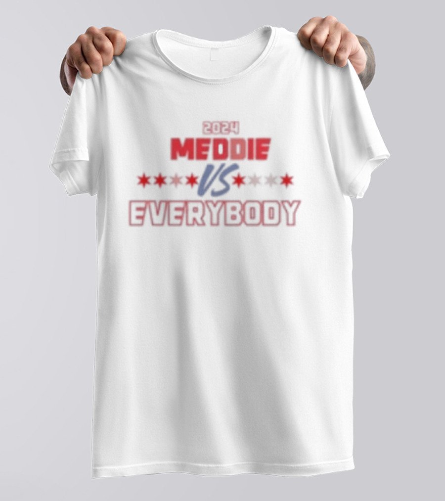 Run 4 Meddie Vs Everybody Red And Blue Stars T-Shirt