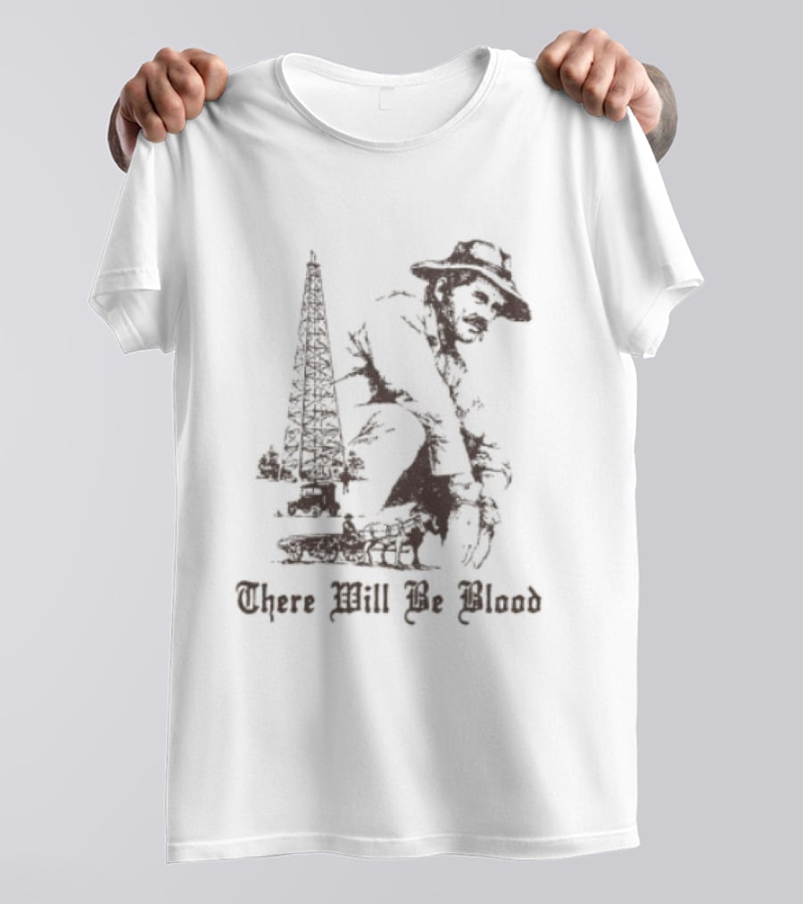 There Will Be Blood Rusty Mailbox Store Oil Derrick Cowboy T-Shirt