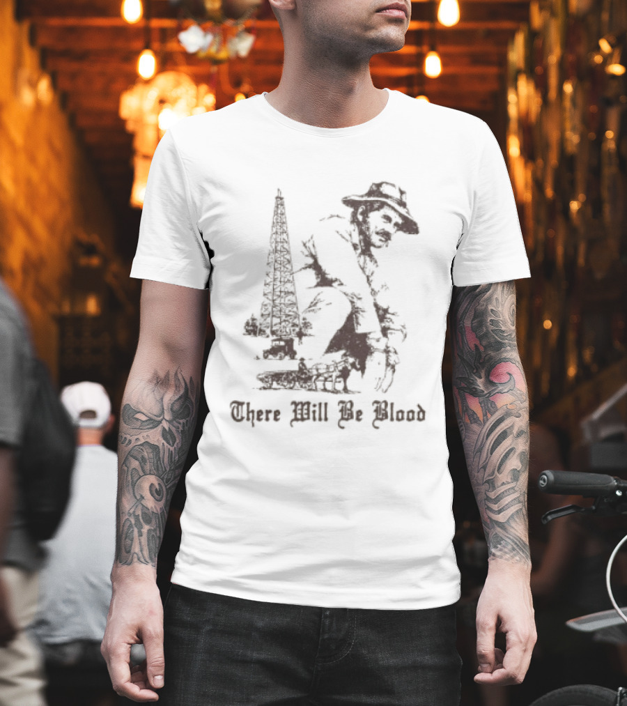 There Will Be Blood Rusty Mailbox Store Oil Derrick Cowboy T-Shirt