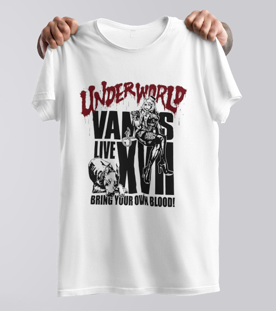 Underworld Vamps Live XVII Bring Your Own Blood Dripping Horror Aesthetic T-Shirt