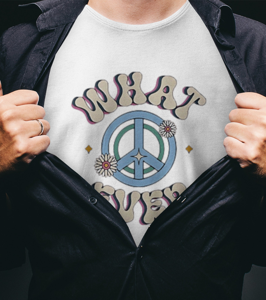 Whatever Peace Sign Daisy Flower T-Shirt