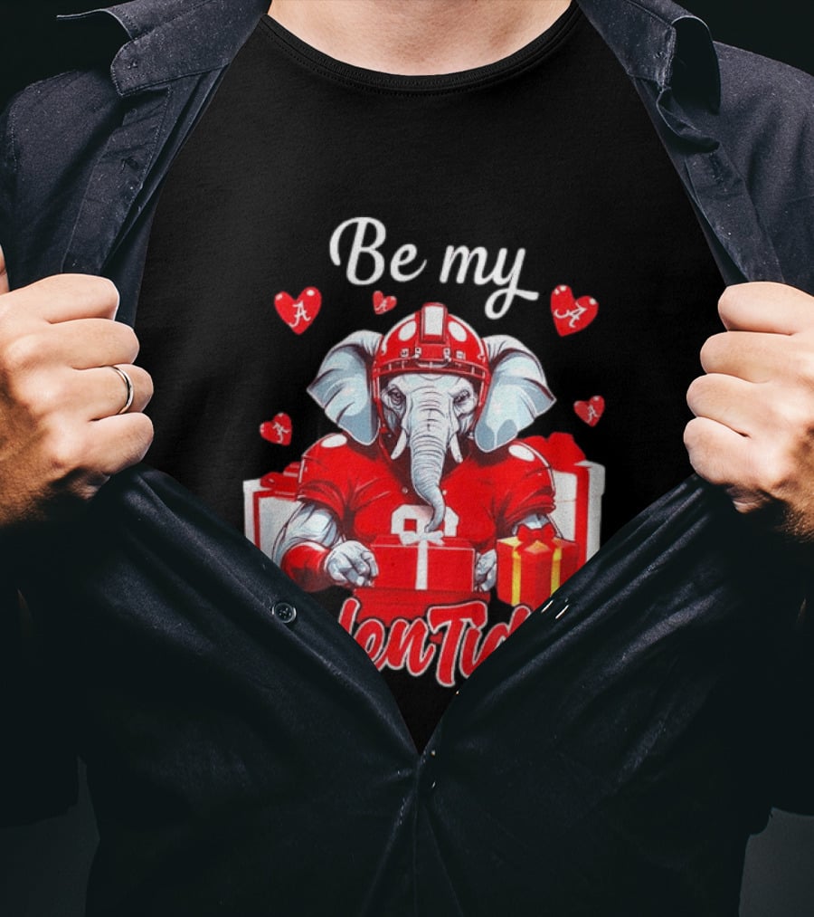 Be My ValenTide Alabama Crimson Tide Elephant Sports Valentine T-Shirt