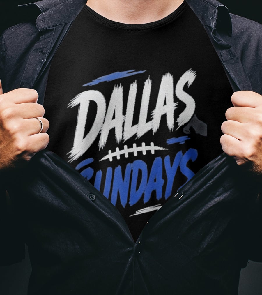 Dallas Sundays Football Brushstroke T-Shirt