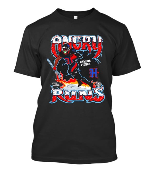 Angry Runs Dameon Pierce Houston Texans NFL 2024 T-Shirt