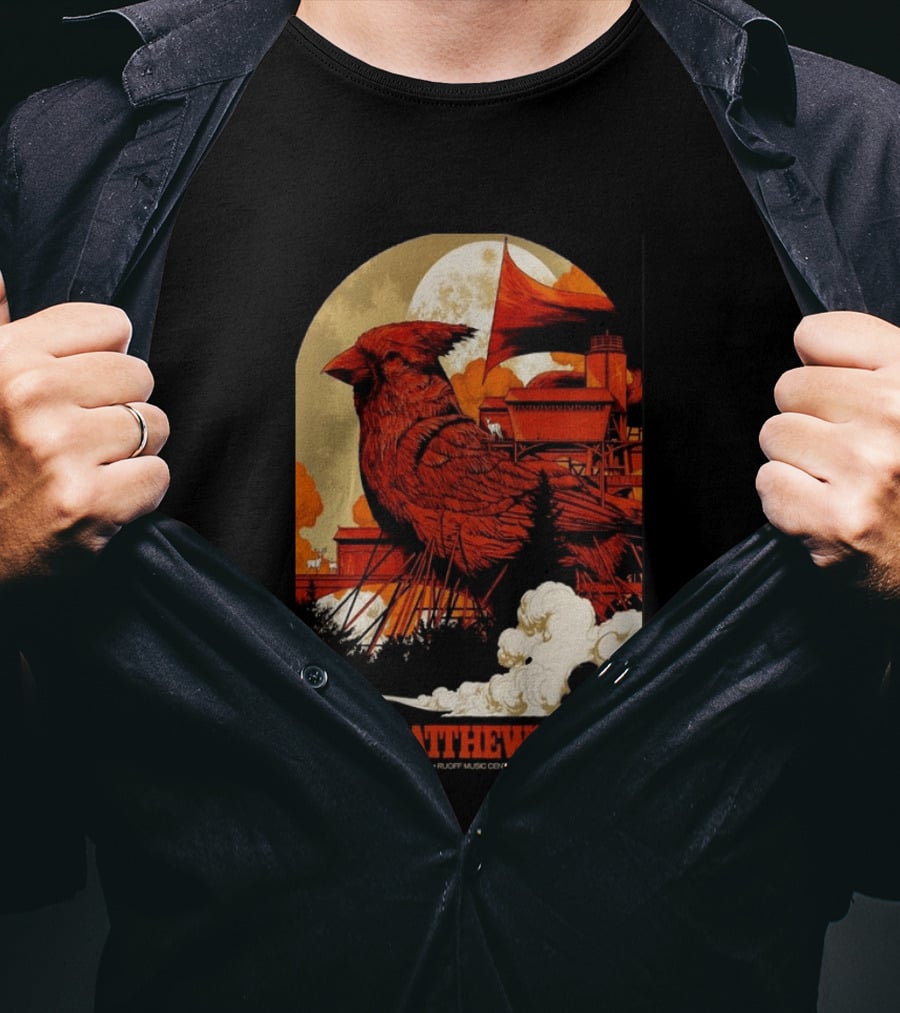 Dave Matthews Band June 28 29 2024 Ruoff Music Center Noblesville IN Cardinal T-Shirt