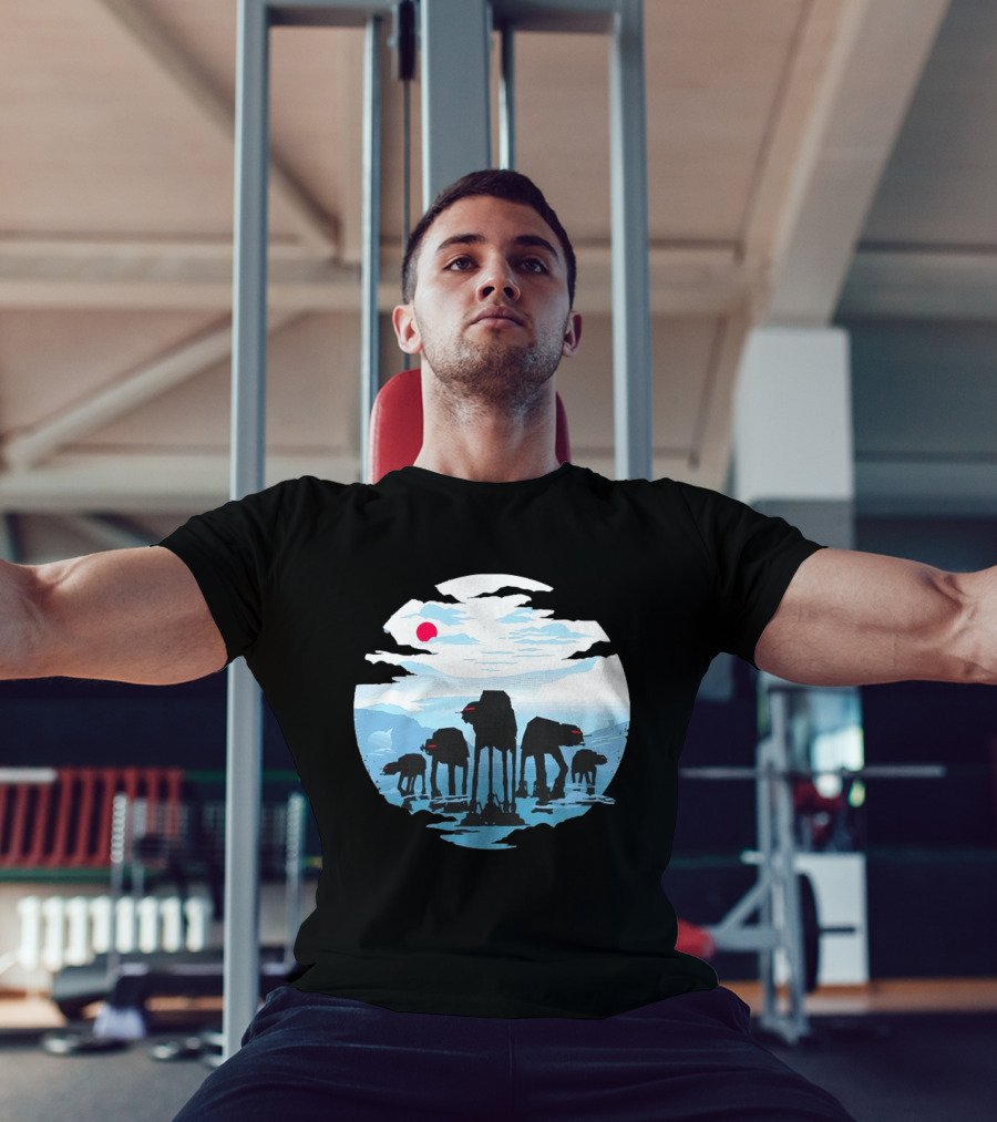 AT AT Walkers Ice Planet Battle Scene T-Shirt