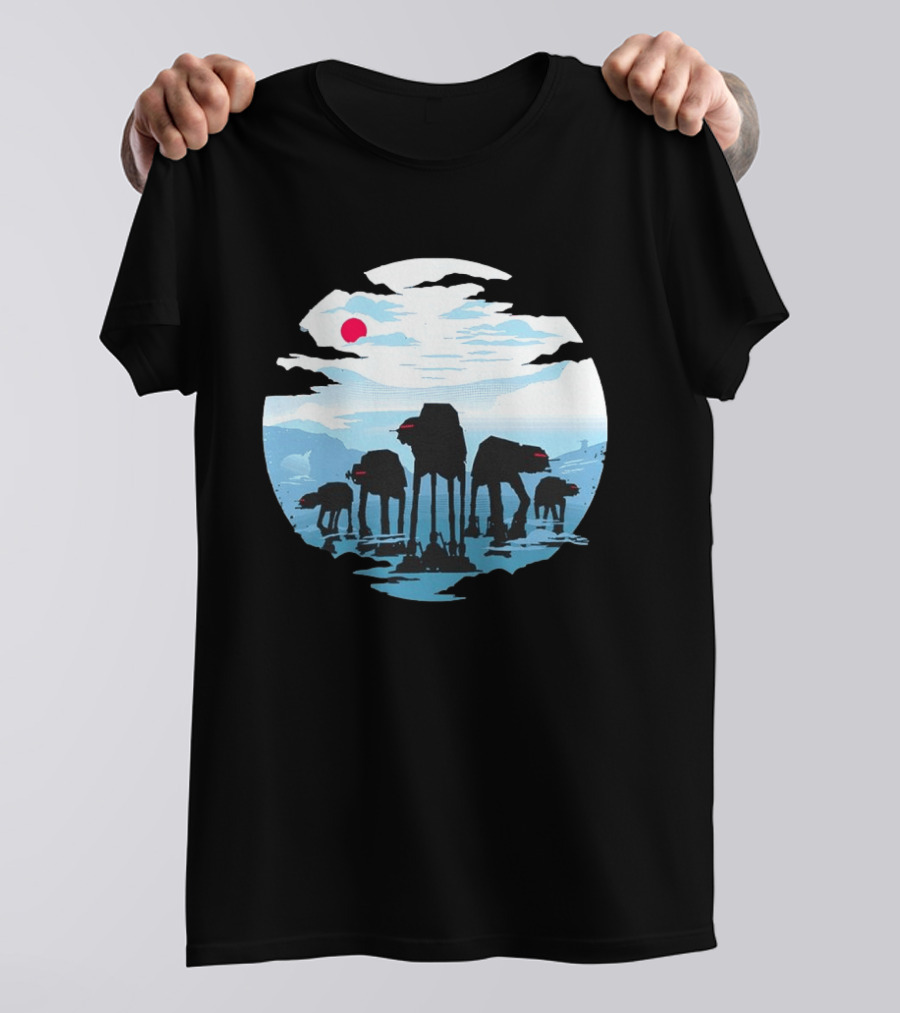 AT AT Walkers Ice Planet Battle Scene T-Shirt