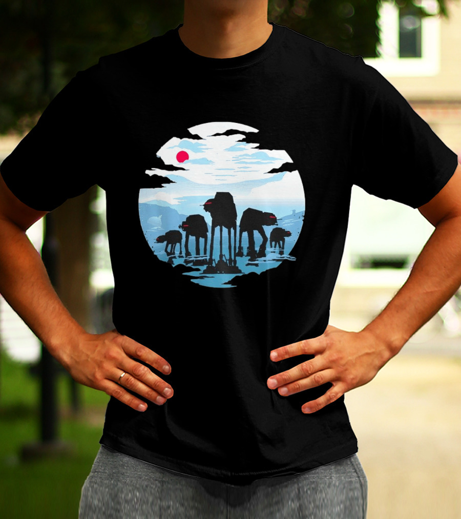 AT AT Walkers Ice Planet Battle Scene T-Shirt