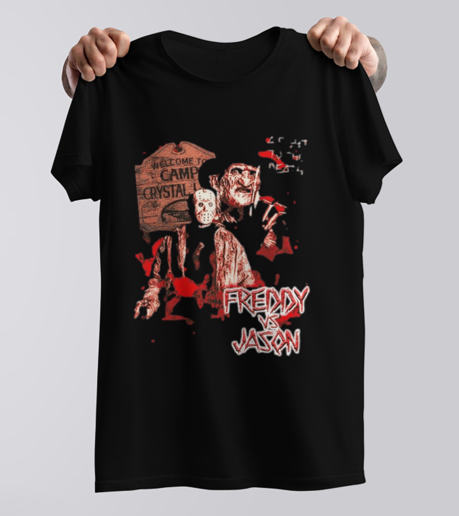 Freddy Vs Jason Welcome To Camp Crystal Lake Halloween T-Shirt