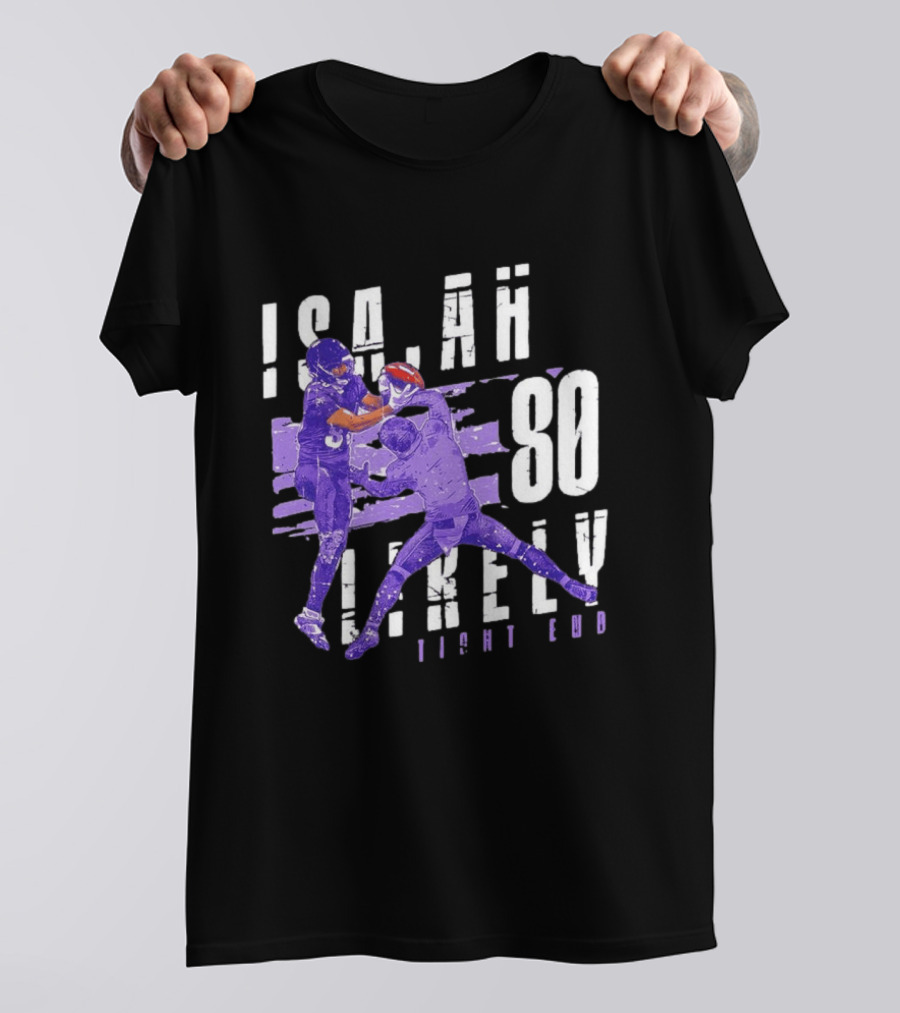 Baltimore Ravens Isaiah Likely 80 Tight End Football Player T-Shirt