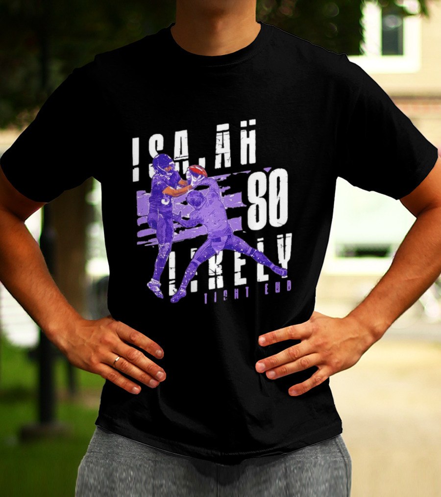 Baltimore Ravens Isaiah Likely 80 Tight End Football Player T-Shirt