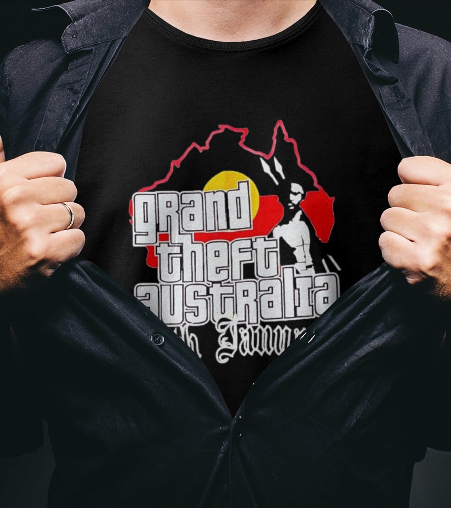 Grand Theft Australia 26th January Map Australian T-Shirt
