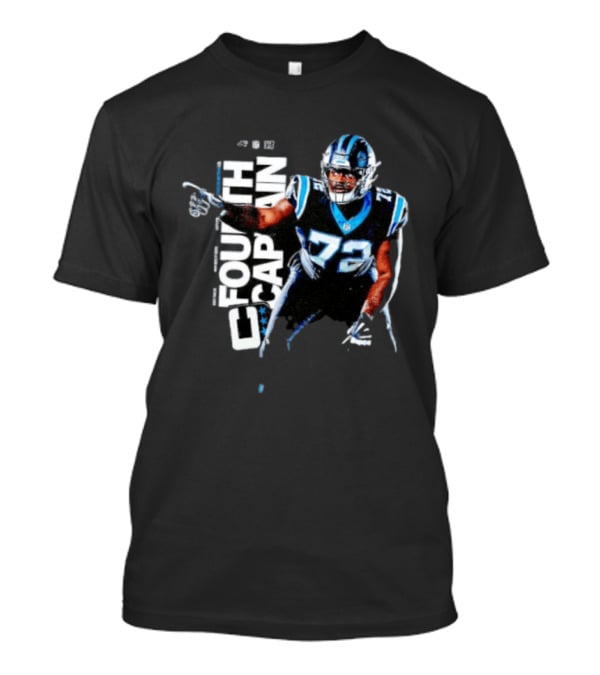 Taylor Moton Carolina Panthers Number 72 Fourth Captain T-Shirt
