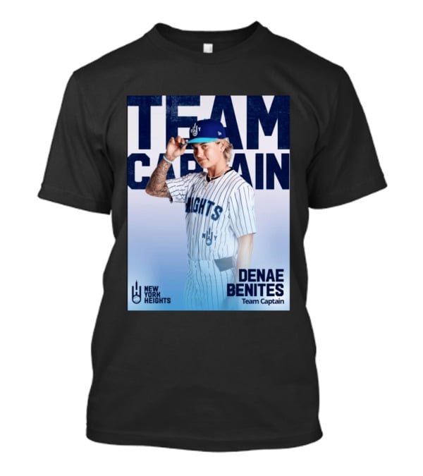 Team Captain Denae Benites New York Heights Baseball Team T-Shirt