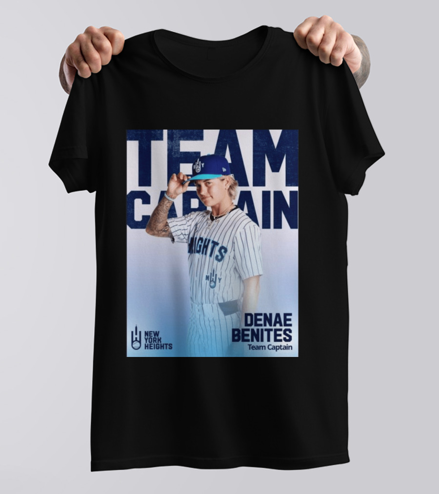 Team Captain Denae Benites New York Heights Baseball Team T-Shirt