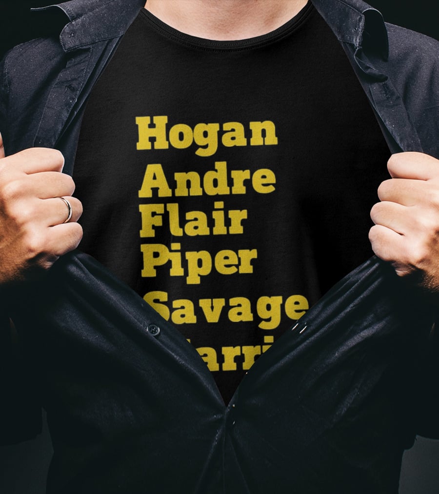 Hogan Andre Flair Piper Savage Warrior Legendary Wrestling T-Shirt