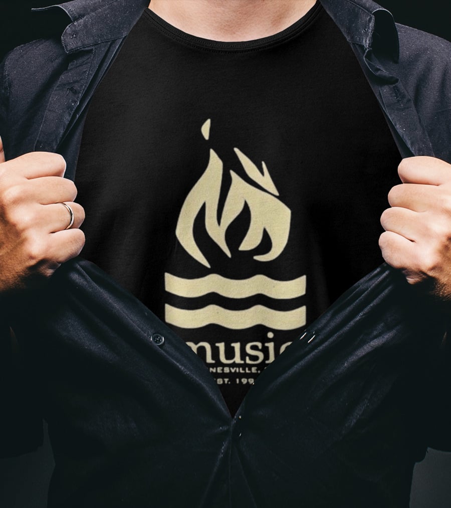 Hot Water Music Gainesville FL Est 1994 Flame And Waves T-Shirt